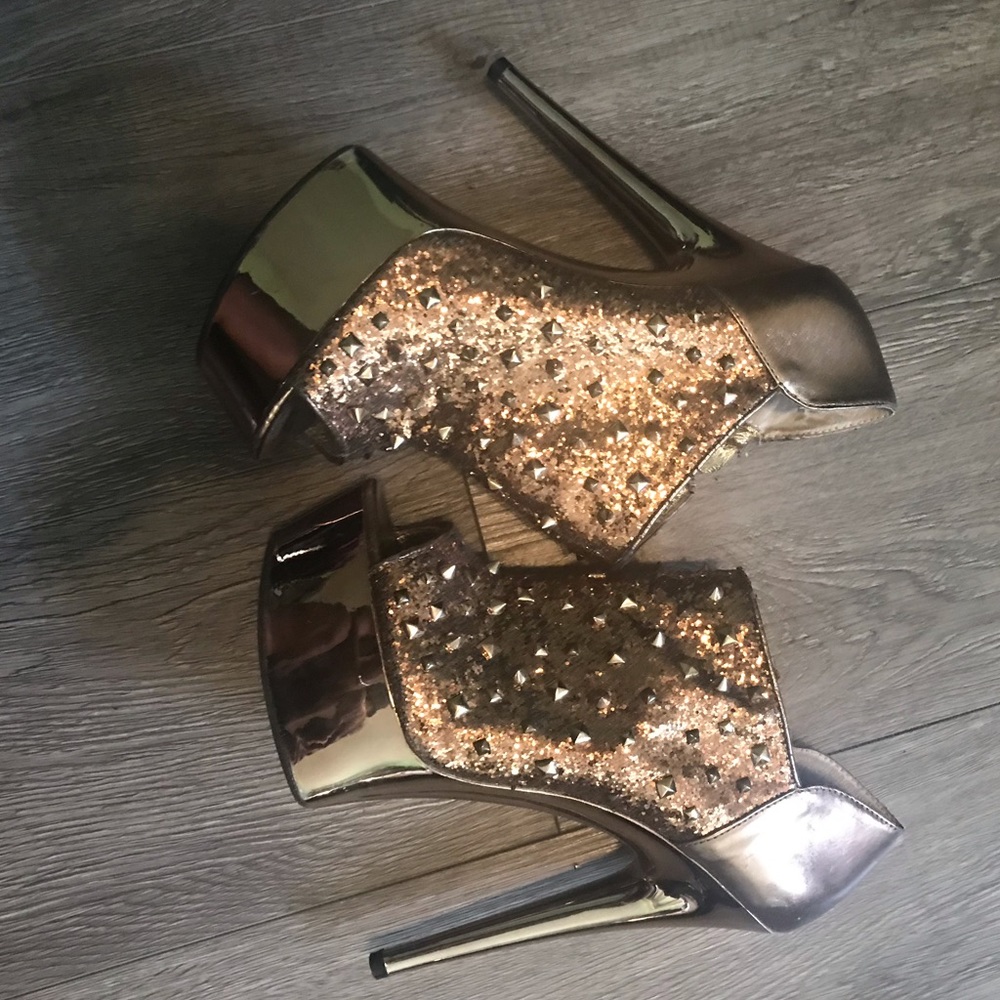 Betsey Johnson Studdlee Peep Toe Bootie